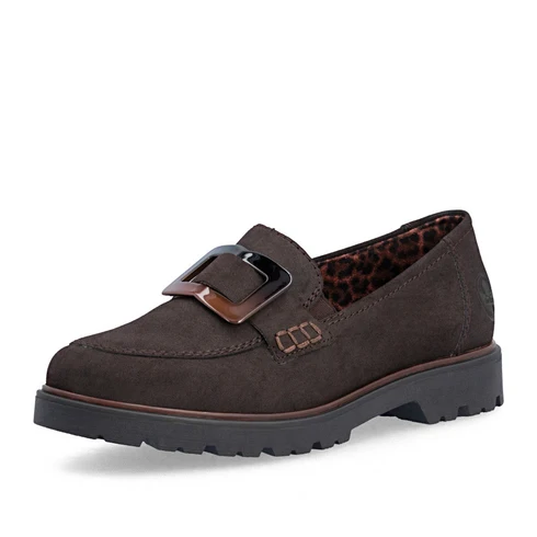 Rieker 45553-25 Ladies Dark Brown Loafer Shoe - Image 6