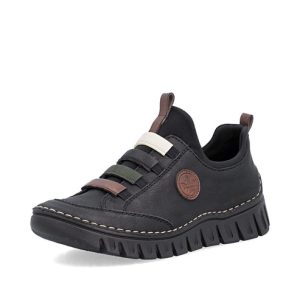 Rieker 57550-00 Ladies Black Casual Slip On Shoe