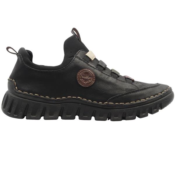 Rieker 57550-00 Ladies Black Casual Slip On Shoe - Image 4