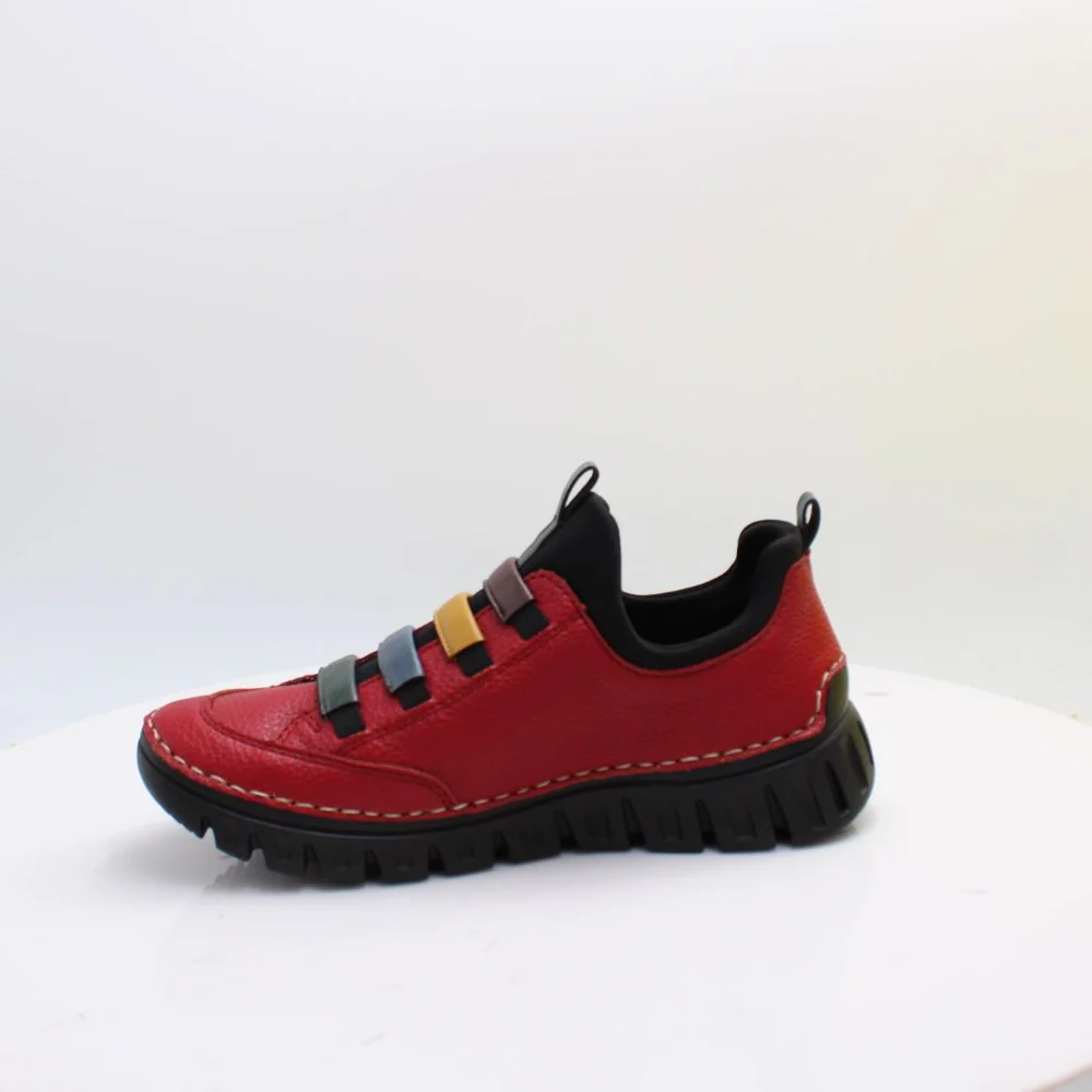 Rieker 57550-33 Ladies Red Casual Slip On Shoe - Image 6