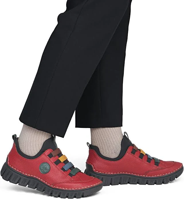 Rieker 57550-33 Ladies Red Casual Slip On Shoe - Image 5