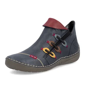Rieker 72581-14 Ladies Navy Ankle Boot