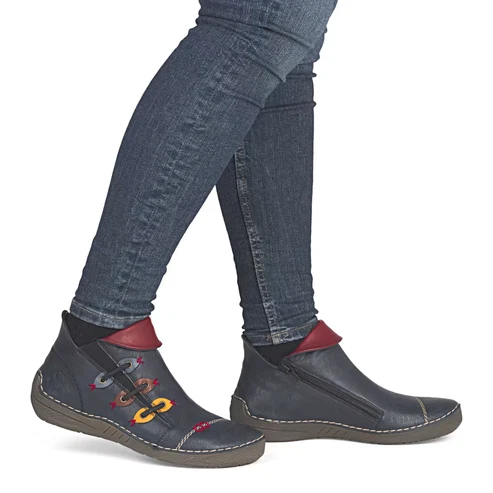 Rieker 72581-14 Ladies Navy Ankle Boot - Image 6