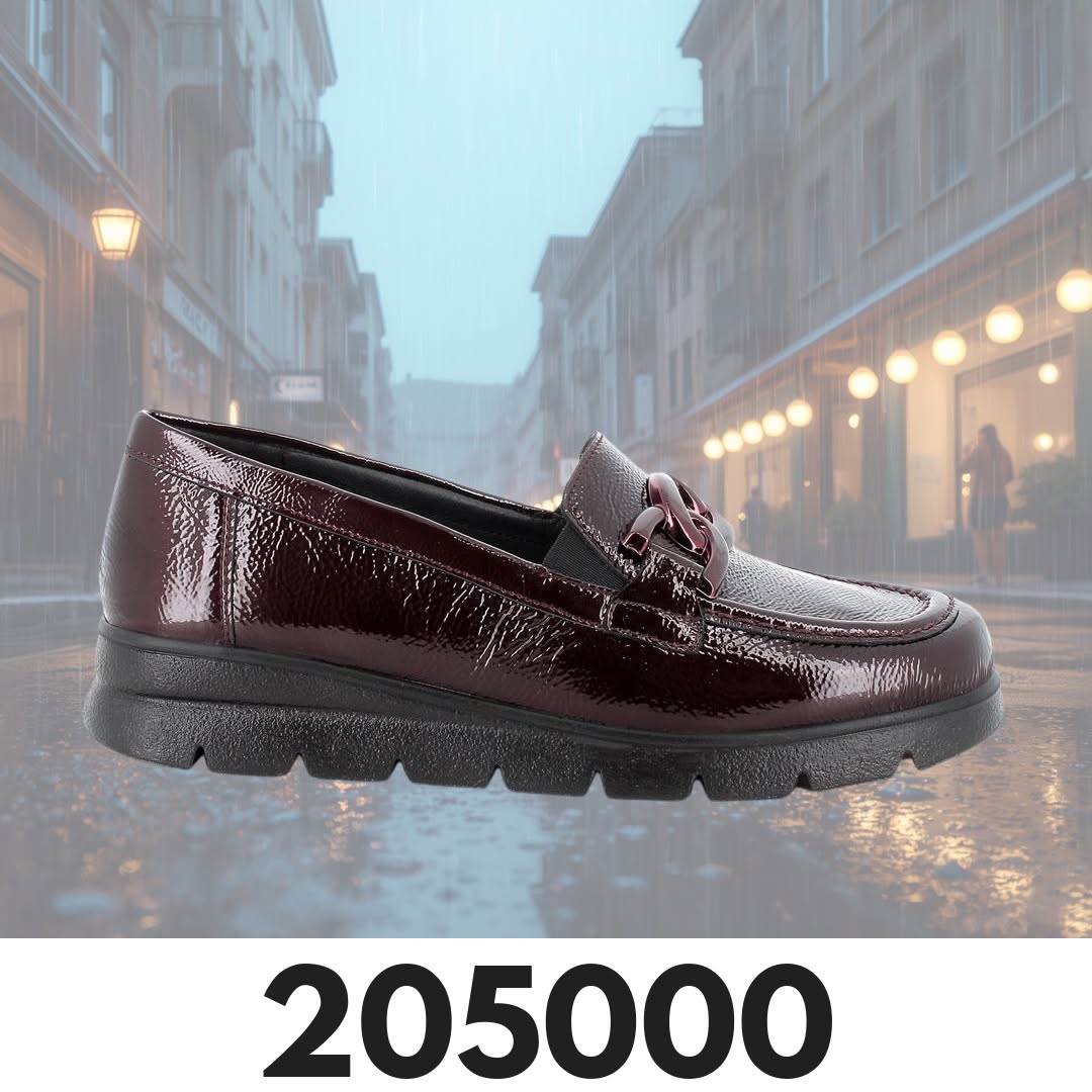 Imac 205000 Womens Burgundy Patent Leather Loafers