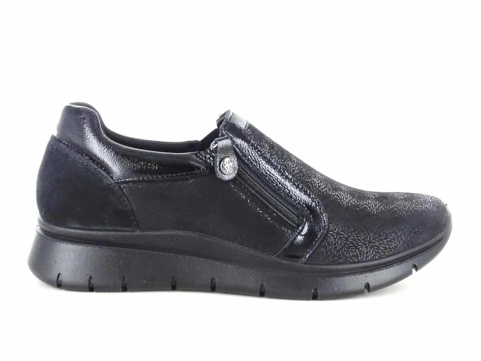 Imac 205400 Ladies Black  Wide Stretch Material Comfort Shoe - Image 4