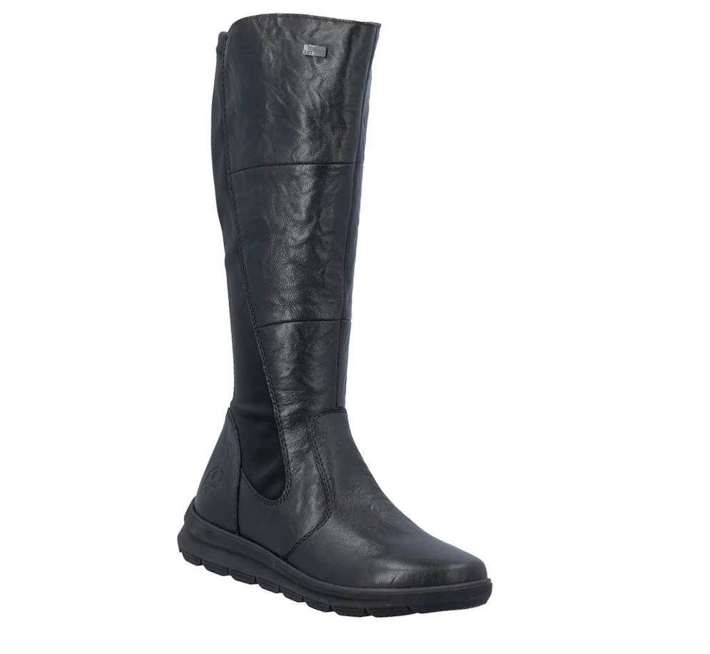 RIEKER Womens Z0067-00 LONG FLAT RIEKER TEX BOOT BLACK