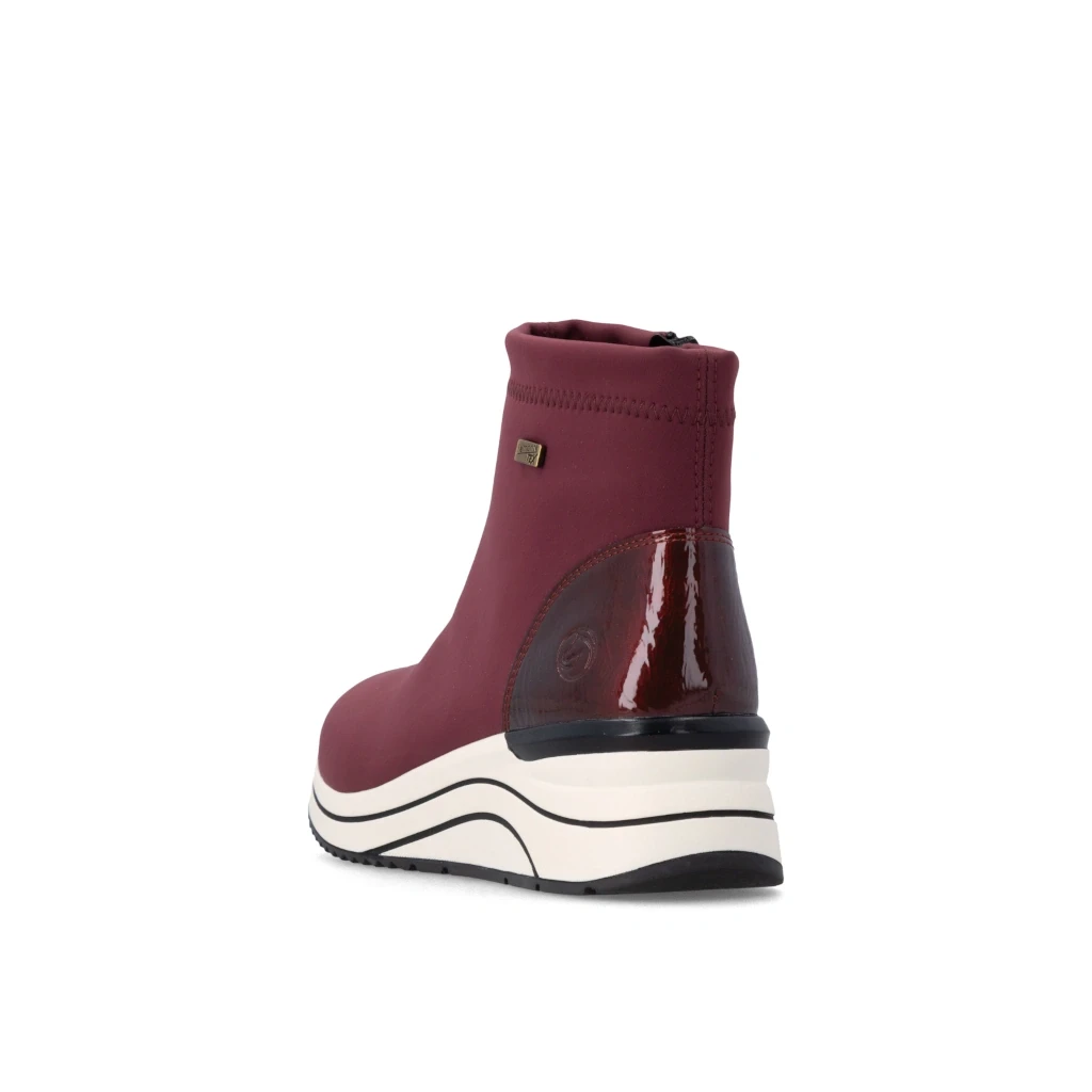 Remonte D0T73-35 Ladies  Red Water Resistant Wide Fit Wedge Ankle Boot - Image 5
