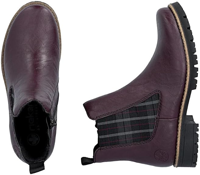 Rieker 79592-30 Women's Burgundy Chelsea Ankle Boot - Image 5