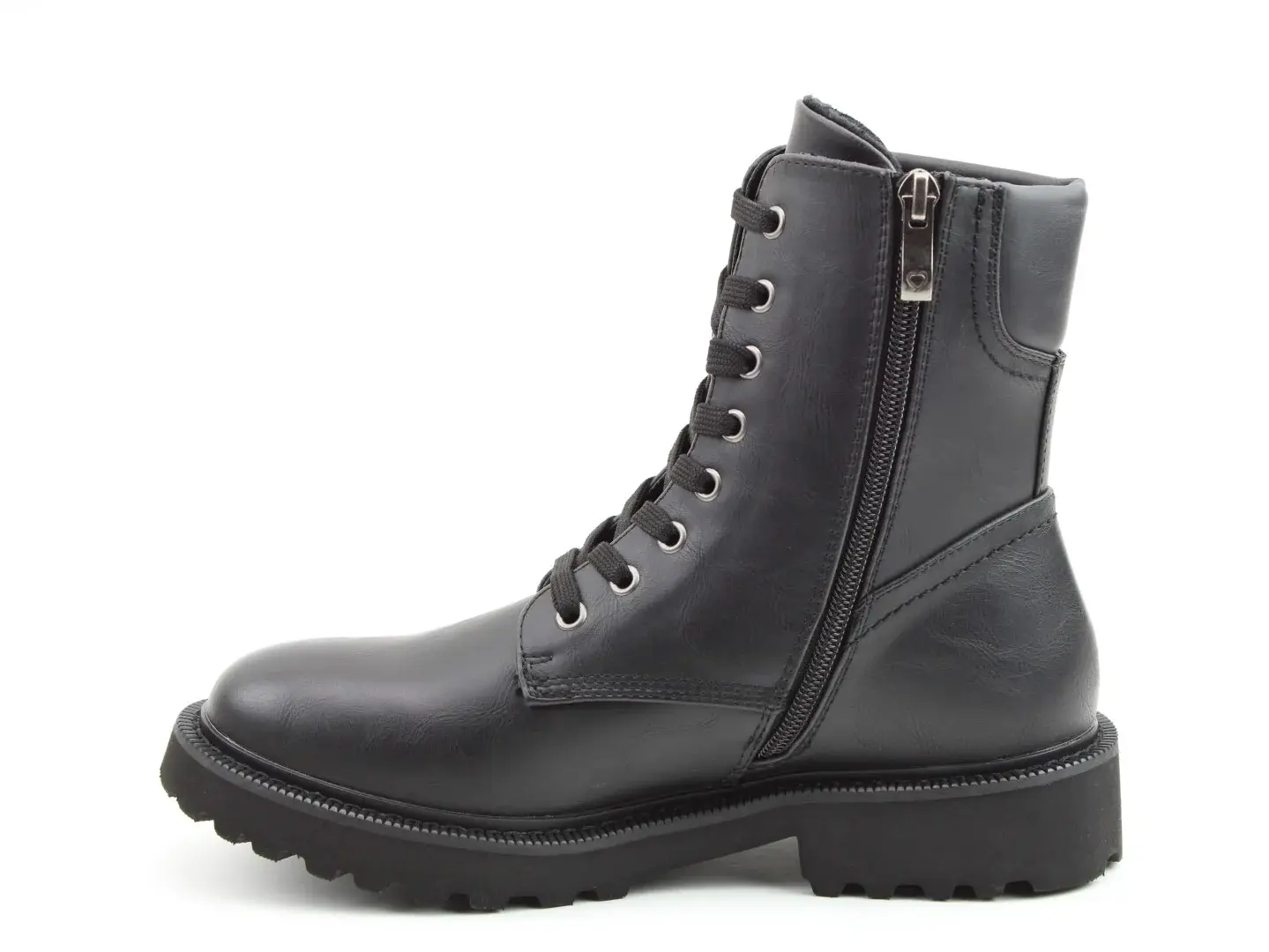 Heavenly Feet Lola Womens Black 8 Eyelet Laced Ankle Boot - Image 5