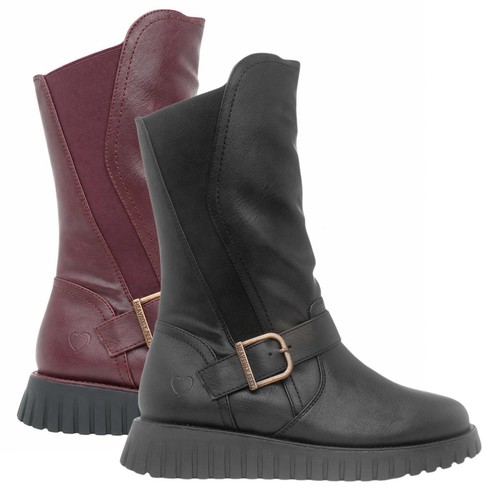 Heavenly Feet Marianne Womens Purple Mid Calf Boot - Image 4