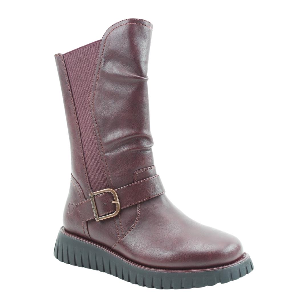 Heavenly Feet Marianne Womens Purple Mid Calf Boot