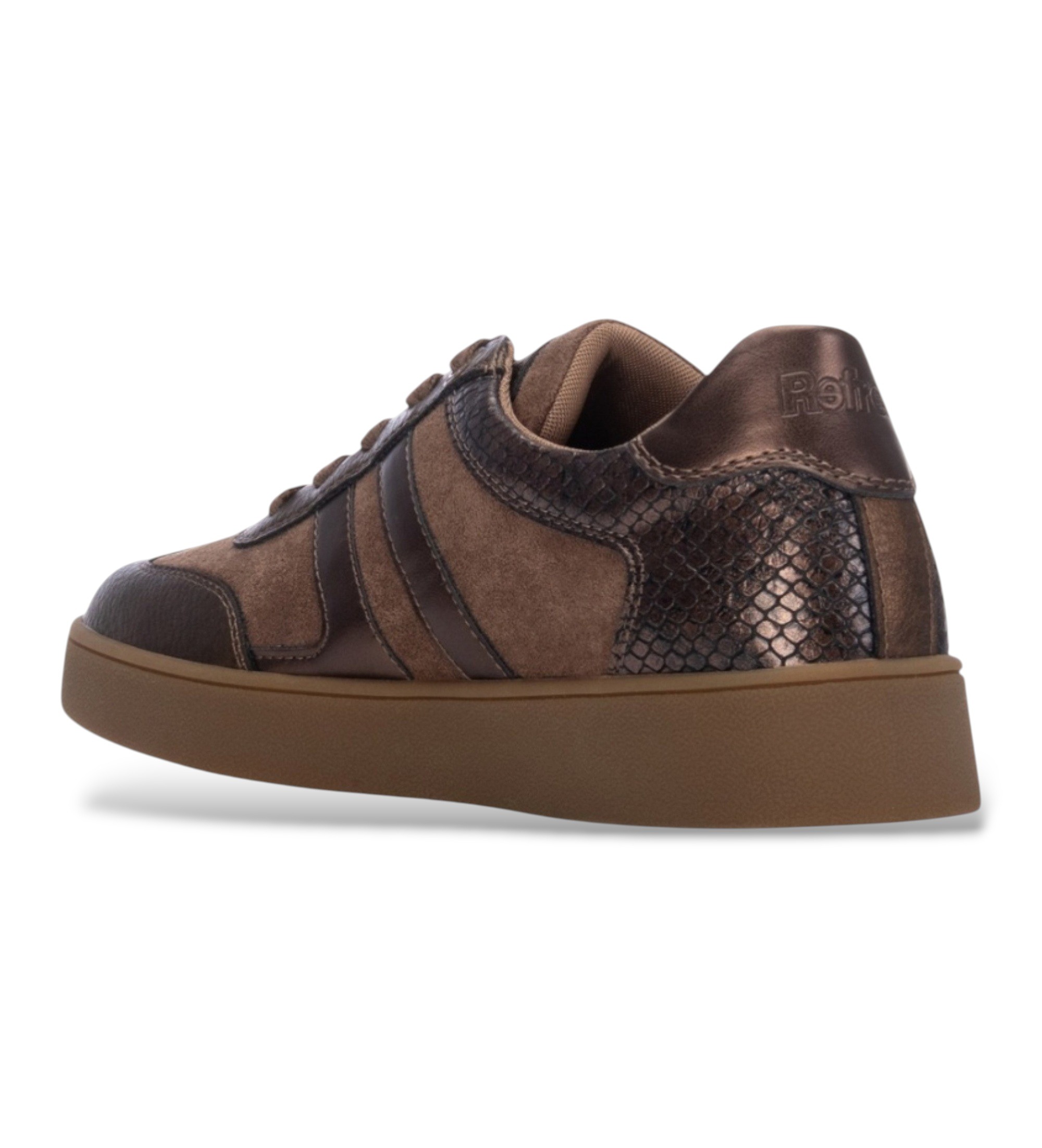 Refresh 176085 Womens Browm Laced Trainer - Image 4
