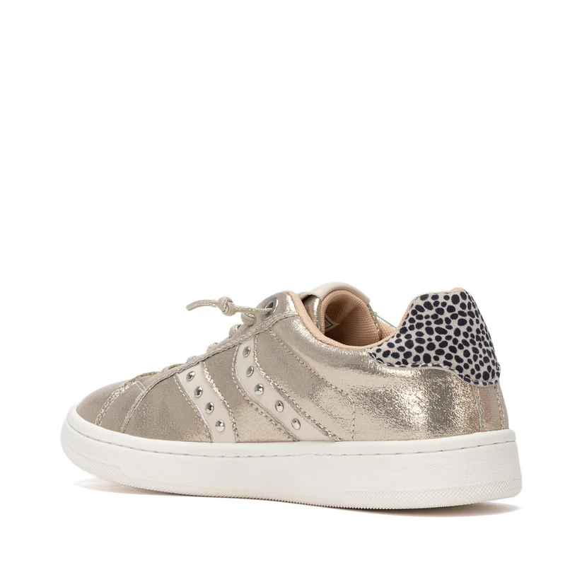 Teddy Smith 121122 Womens Gold Metalic Trainer - Image 6