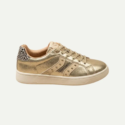 Teddy Smith 121122 Womens Gold Metalic Trainer - Image 4
