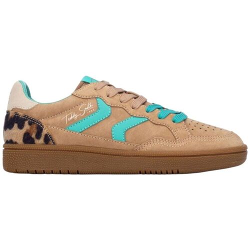 Teddy Smith 121139   Taupe Womens Laced Retro Trainer